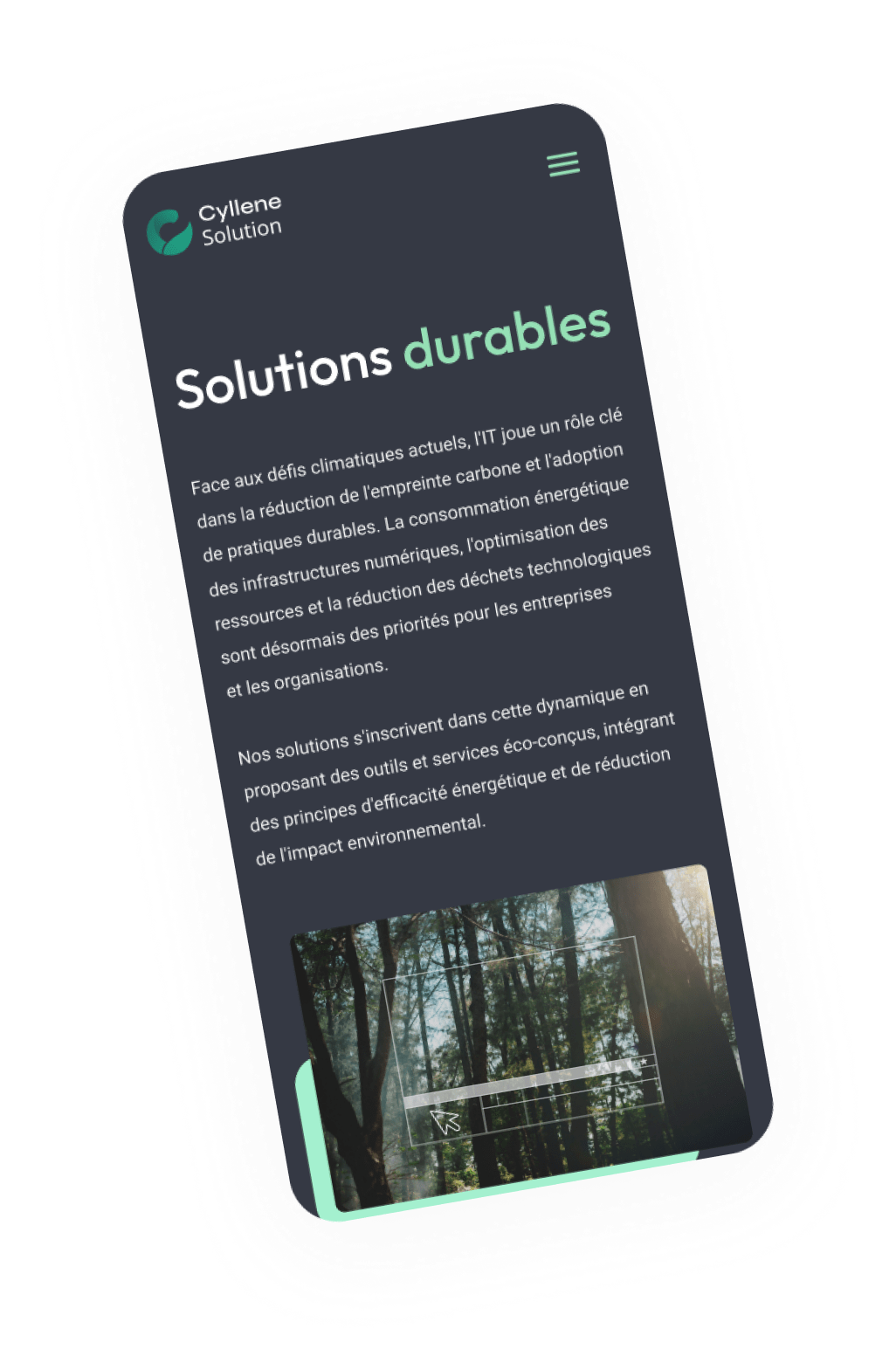 Aperçu du site Cyllene Solution