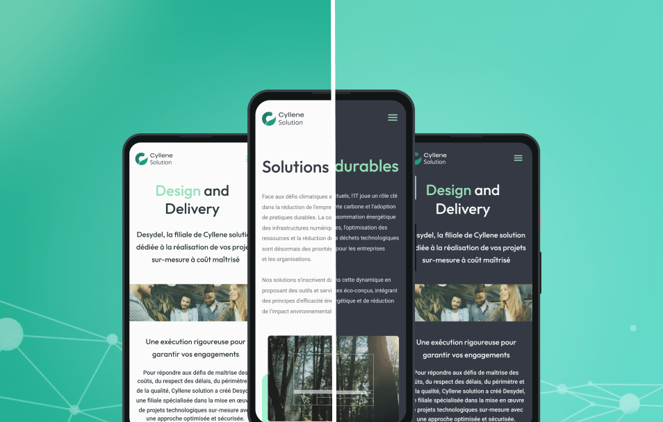 Maquettes finales CSWS - Interface responsive du site